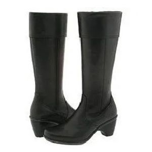 DANSKO Risa black leather knee high boots